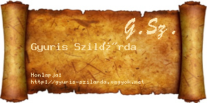 Gyuris Szilárda névjegykártya